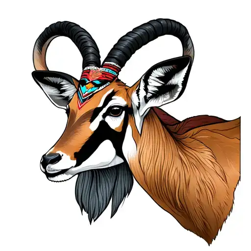 A Gazelle Mixed With Native American