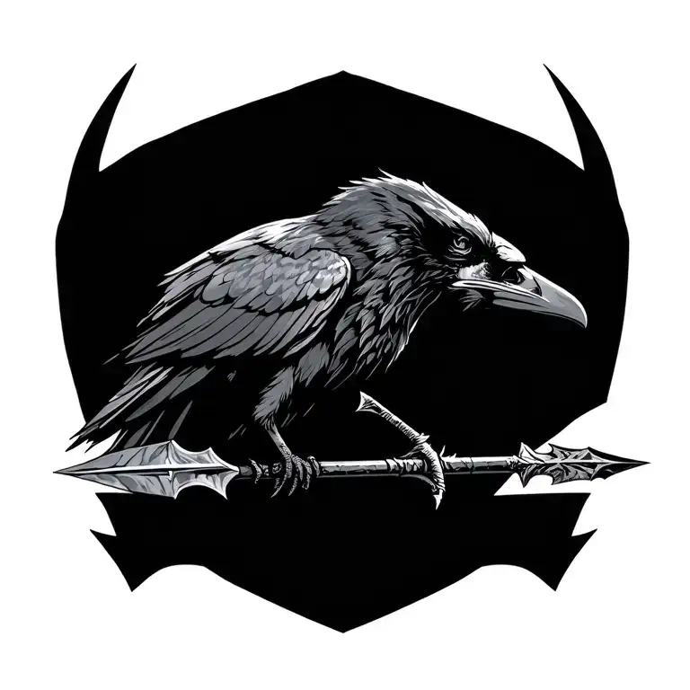 Odins Ravens And His Spear