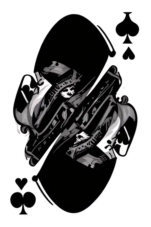 King Of Spades And Joker Playing Card
