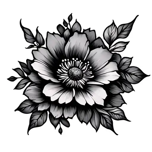 Ornamental Back Tattoo Feminine Floral