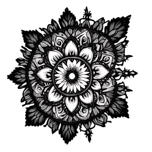 Mandala Design Incorporating Elements