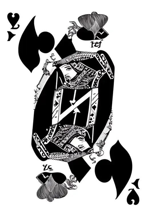 King Of Spades And Jester Card