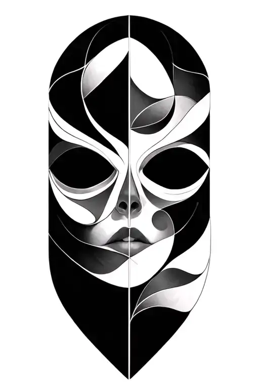 Tattoo Geometrical Surrealistic Lines Going