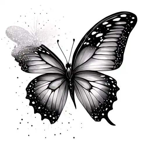 Butterfly Minimal With Sparkle Girly