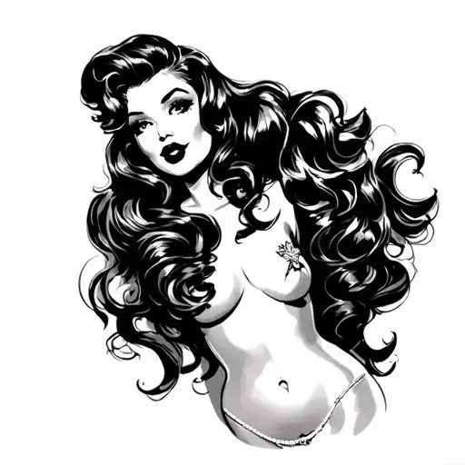 Black Pin Up Girl