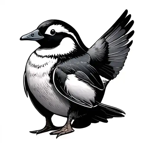 Penguin And Duck Mixed Lord Of The Rings Intertwined