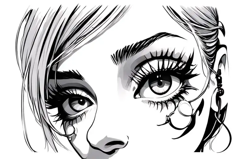 Cross-eyed Woman With Earplugs In