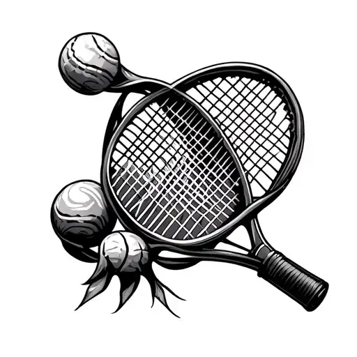 Tennis Racket Intertwined