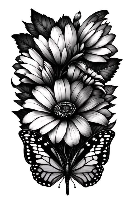 Butterfly And Flower Growing