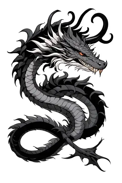 Shenron Black And White