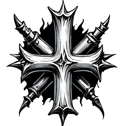 Cross Made From 3 Nails