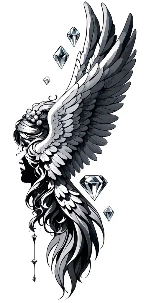 Diamonds With Angel Wings And The Dashiah