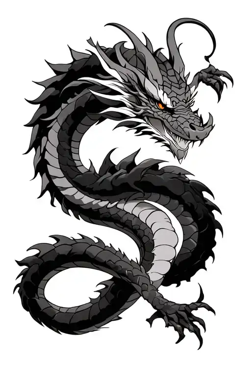Shenron Black And White