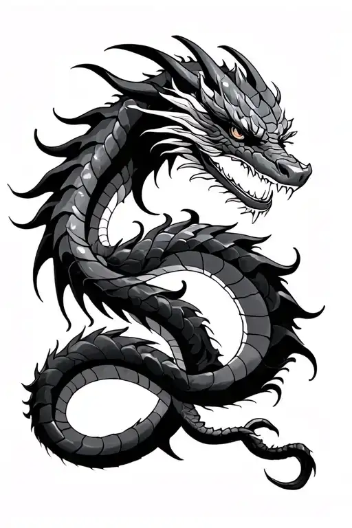 Shenron Black And White