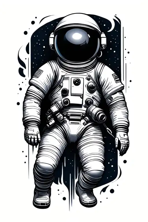 Astronaut Floating In Space