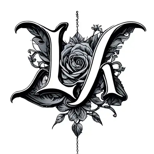 The 4 Letters L L M Intertwined In One With A Lilk