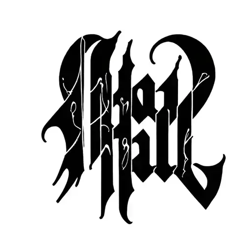 Ambigram With Word 'Hall'
