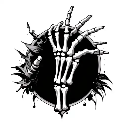 Michelangelo Hands Tattoo But 1 Hand Is A Bone Version