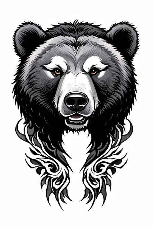 Classic Asian Bear Head