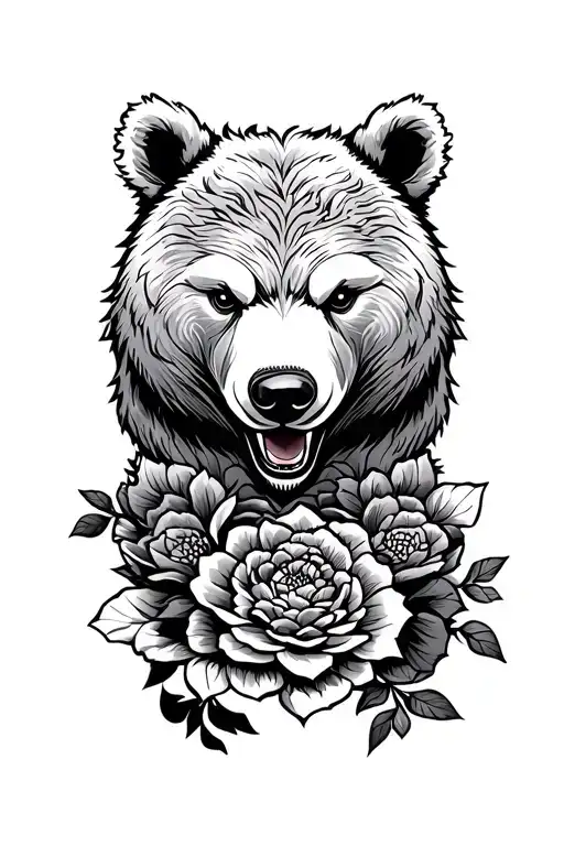 Classic Japanese Style Bear Head