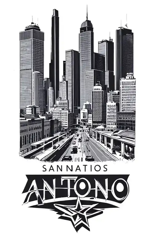 San Antonio Texas Skyline Downtown