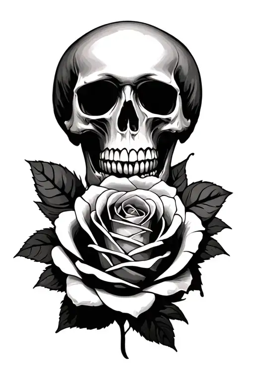 Skull And Rose
