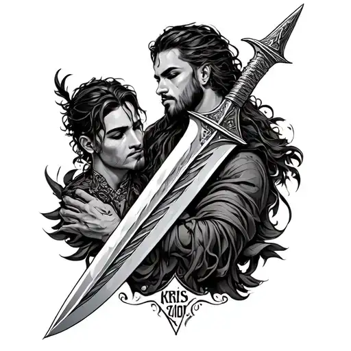 Kris & Zion On Top Of A Dagger