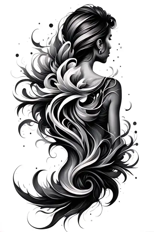 Free Flow Abstract Full Back