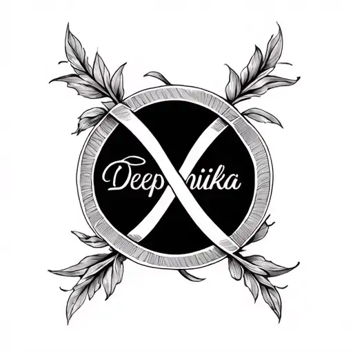 Show Me The Name Deepika Inside The Infinity Symbol For