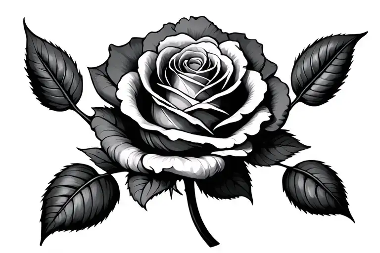 A Horizontal Rose With A Long Stem Being Held