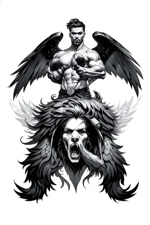 Acquila With A Fighter Below