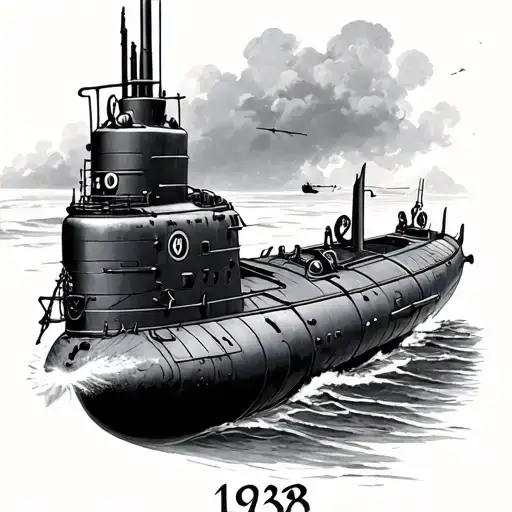 A Submarine With The Year 1938