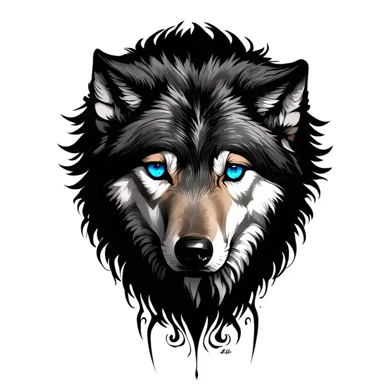 Wolf Blue Eyes Small Space