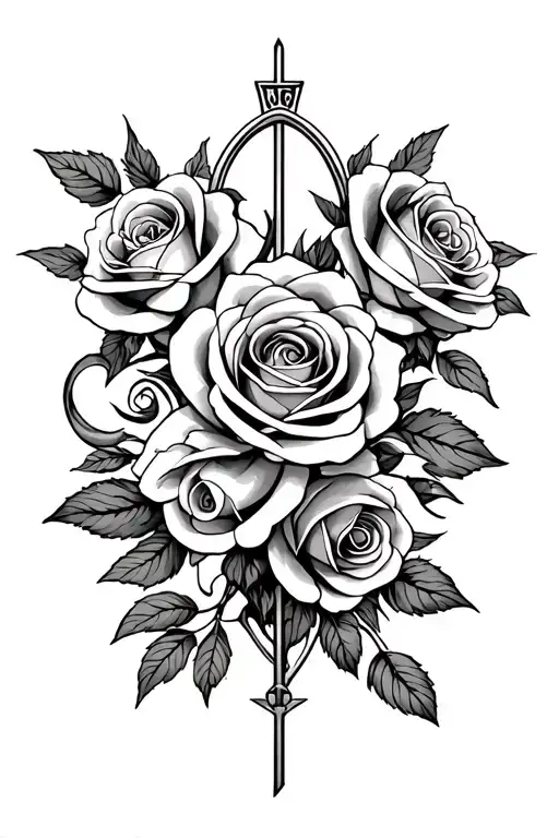 Virgo And Gemini Sign With Roses