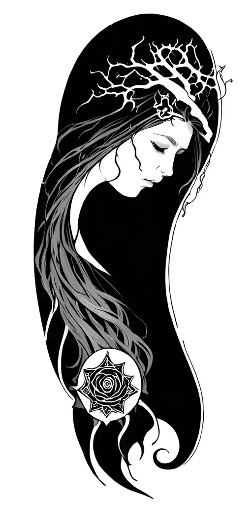 Gothic Style Tattoo With A Sleep Token Theme