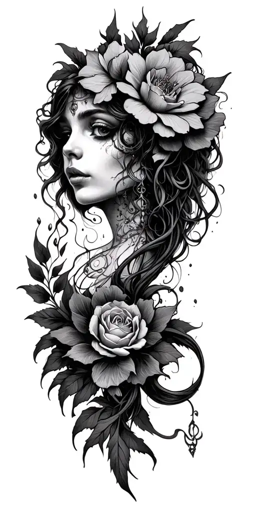 Gothic Style Tattoo With A Take Me Back To Eden Theme