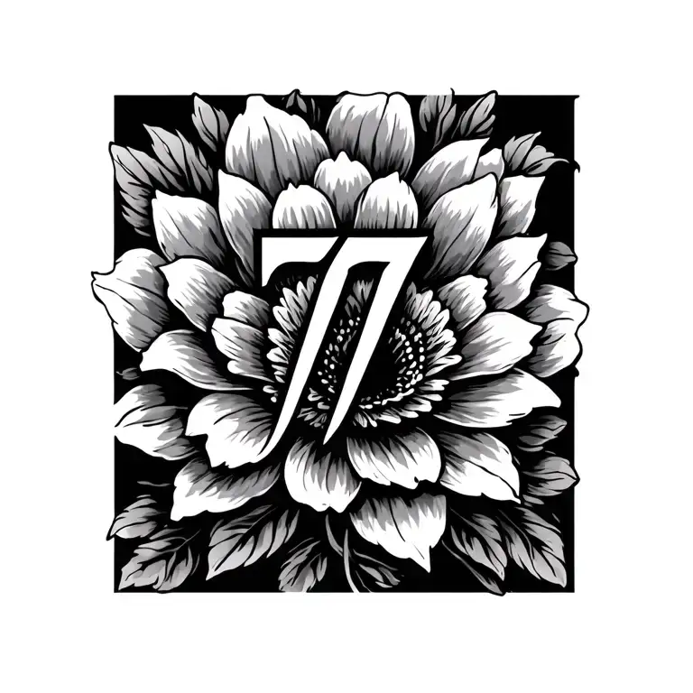 777 Symbol Within The Petals
