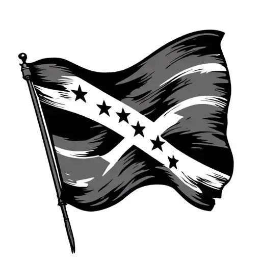 Country Badass Dixie Land Rebel Flag Tattoo idea