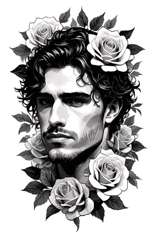 Christian Criss With Roses Surrounding