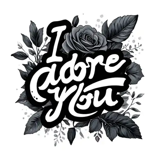 I Adore You Nice Handwriting