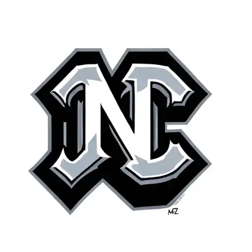 Interlocked Nc For Unc And The Letters Mz