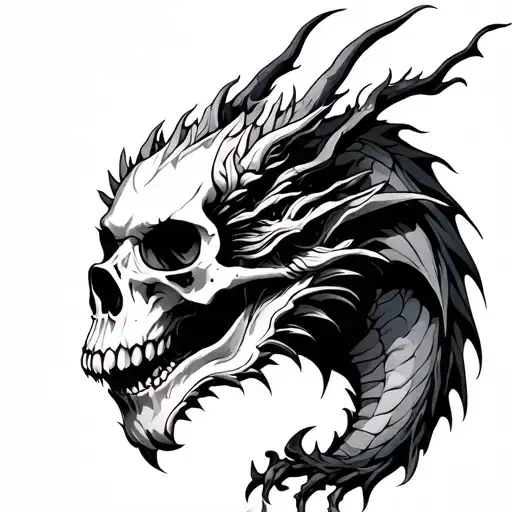 Dragon And Skull