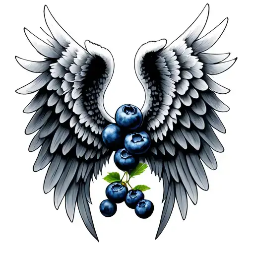 Single Blueberry Angel Wings