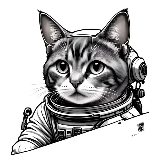 Astronaut Cat Tattoo idea