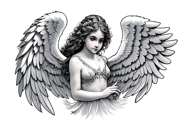 Rye And Angel Wings Flying