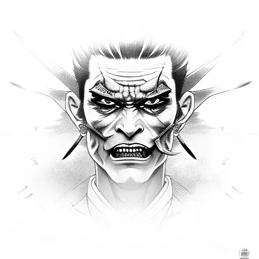 Samurai Handling Joker Face