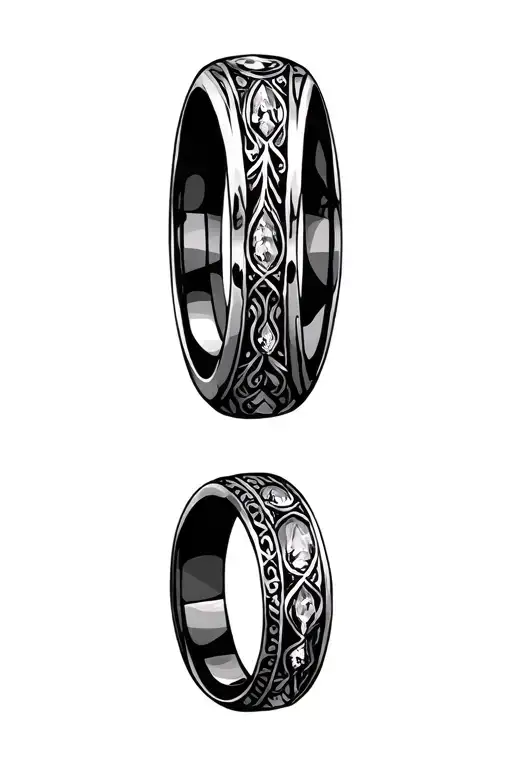 Gothic Wedding Ring Matching