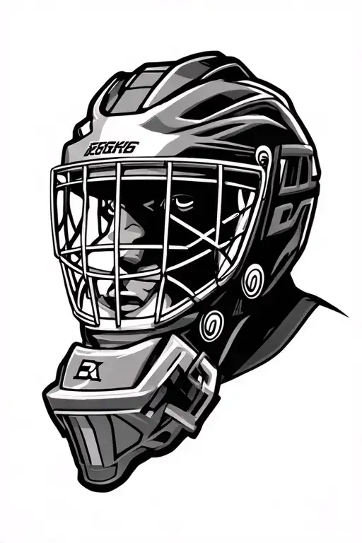 Hockey Goalie Helmet Adorned