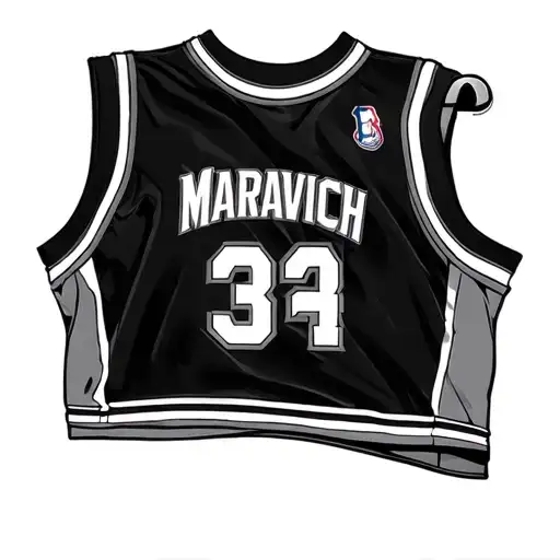 Pistol Pete Maravich Jersey Hanging Up