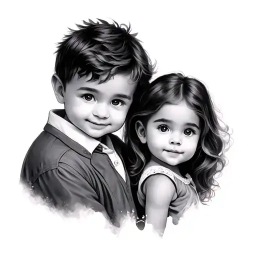 Father & Son And Daughter